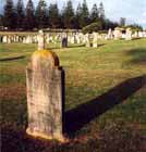 A headstone.